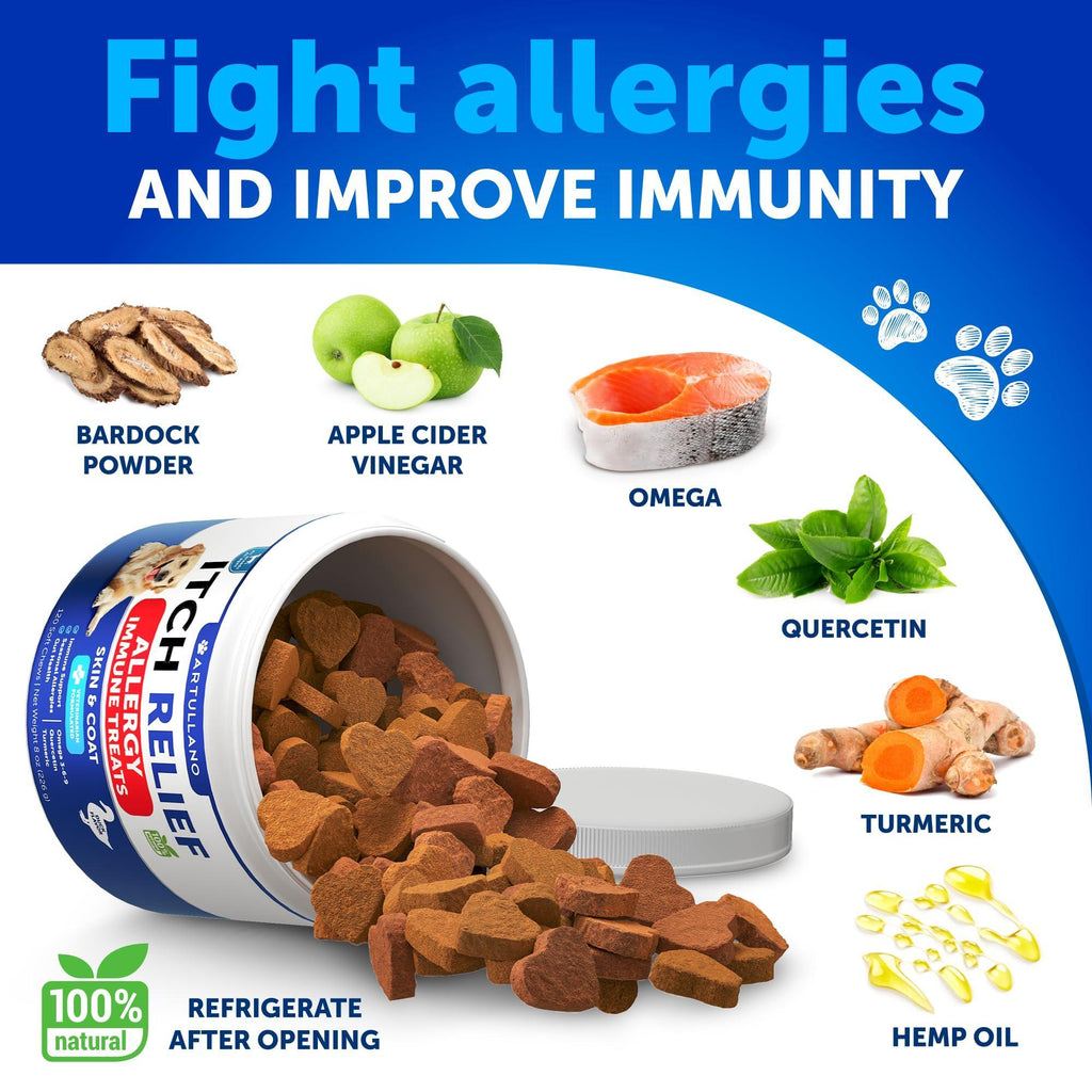 Dog Allergy Relief Chews Itchy Skin Relief Omega-3 Fish Oil