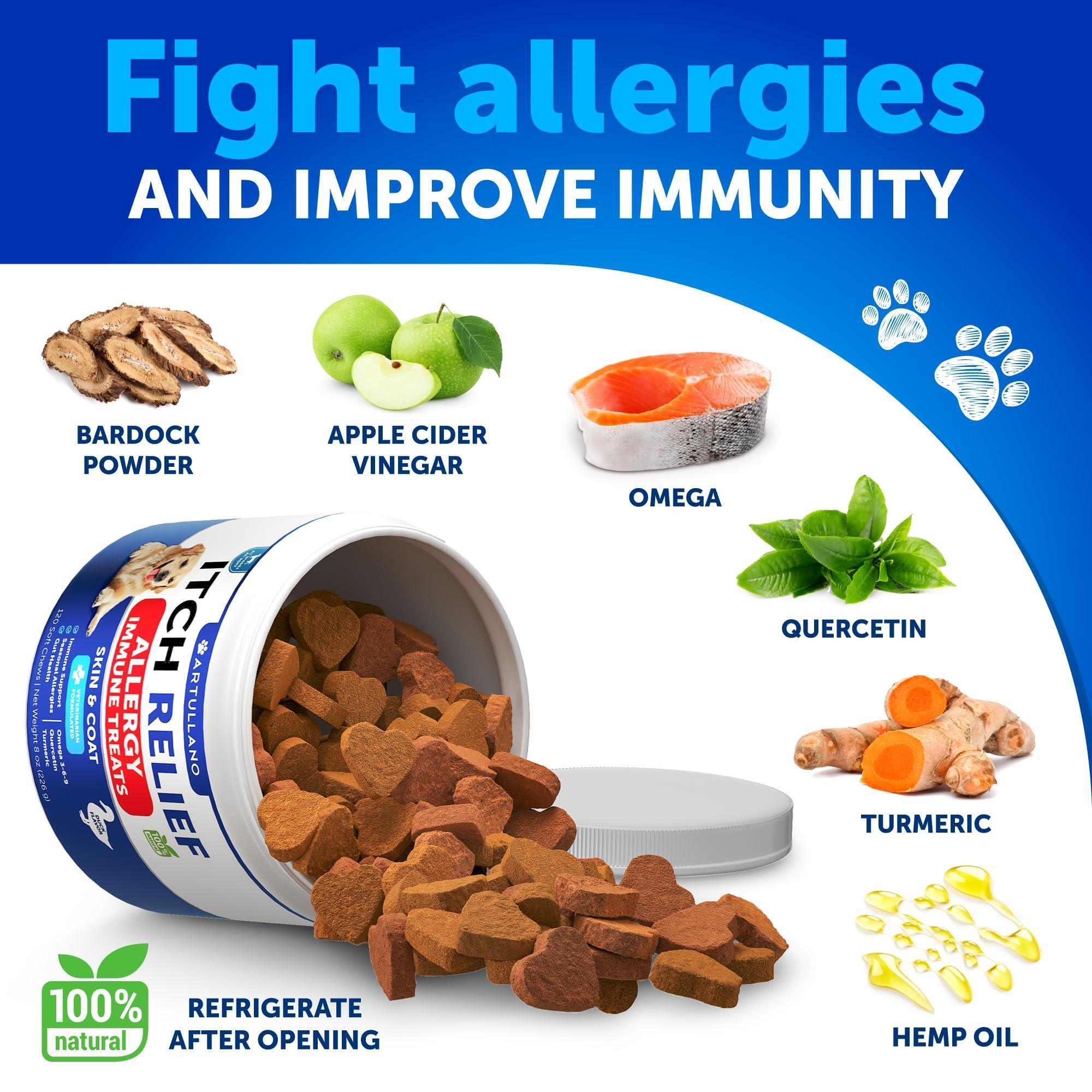 Dog Allergy Relief Chews Itchy Skin Relief Omega-3 Fish Oil