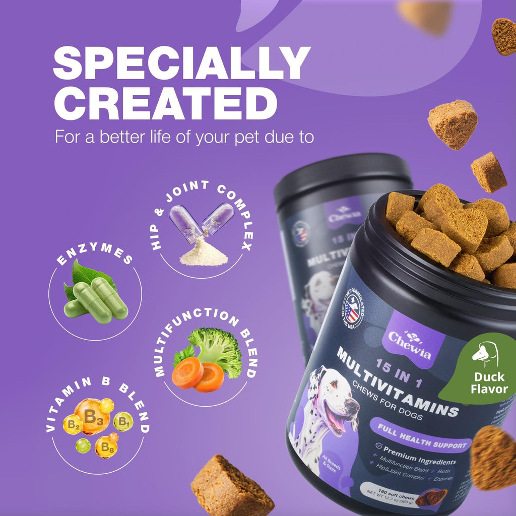 Dog Multivitamin Chews 15-in-1 MSM Hip & Joint Health