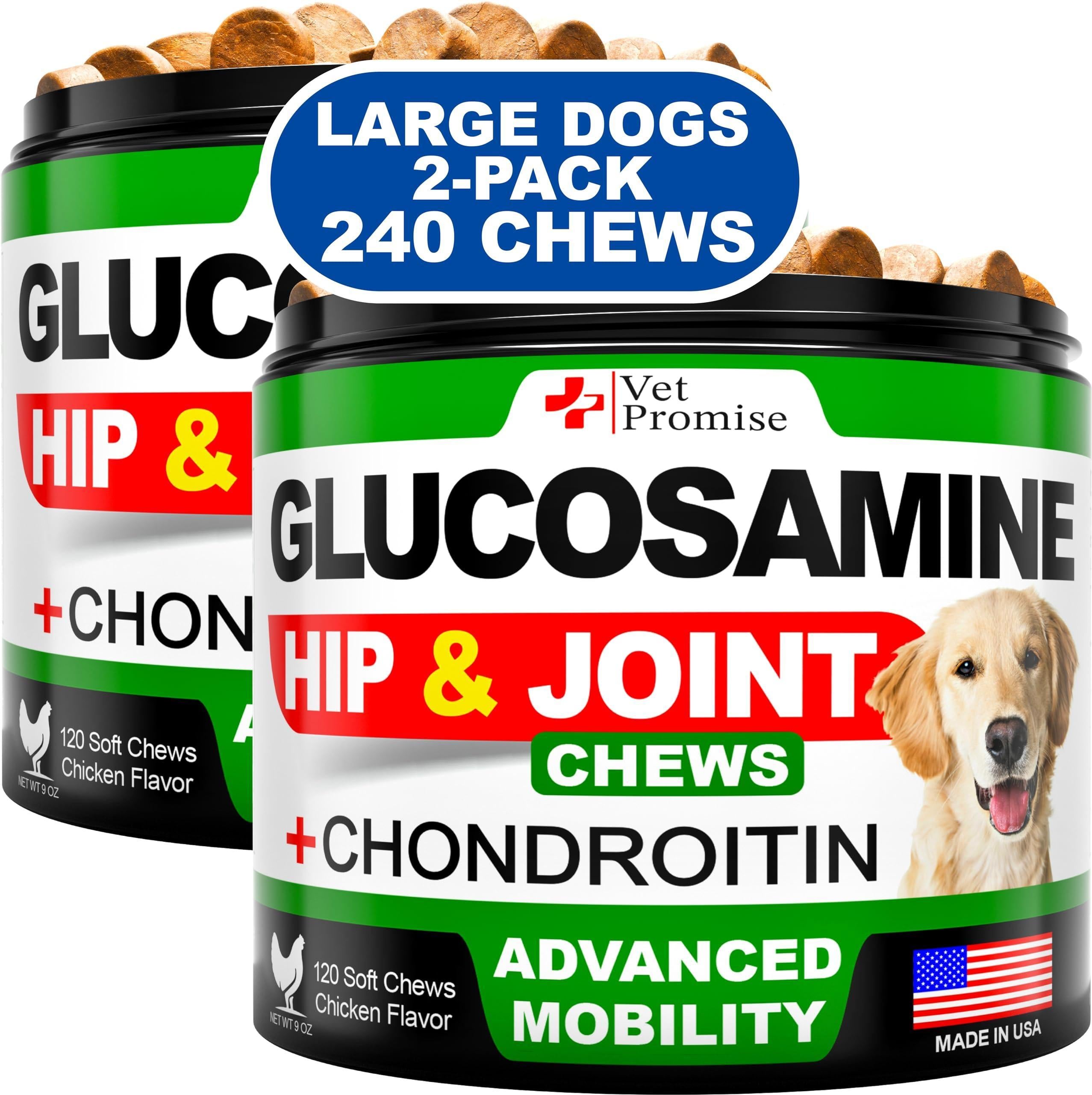 Glucosamine for Dogs 240 Count 2-Pack Hip & Joint Chondroitin
