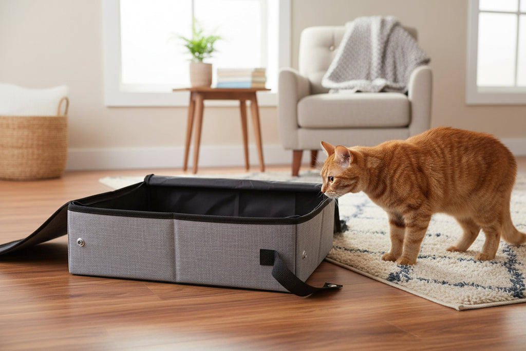 Cat litter Basin, portable collapsing litter box, car litter box