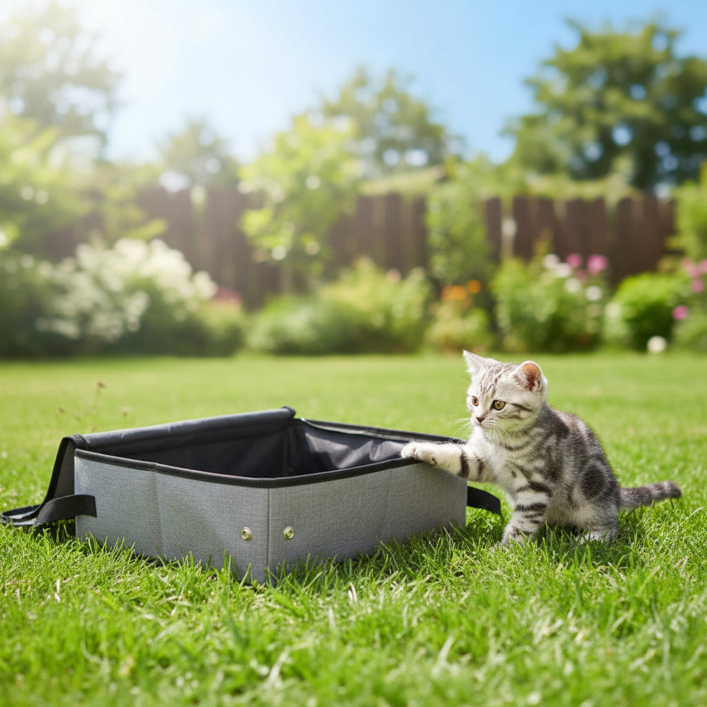 Cat litter Basin, portable collapsing litter box, car litter box