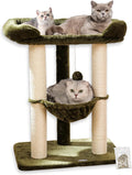 28-Inch Cat Tree for Large Cats | Window Perch, Hammock & Scratching Post