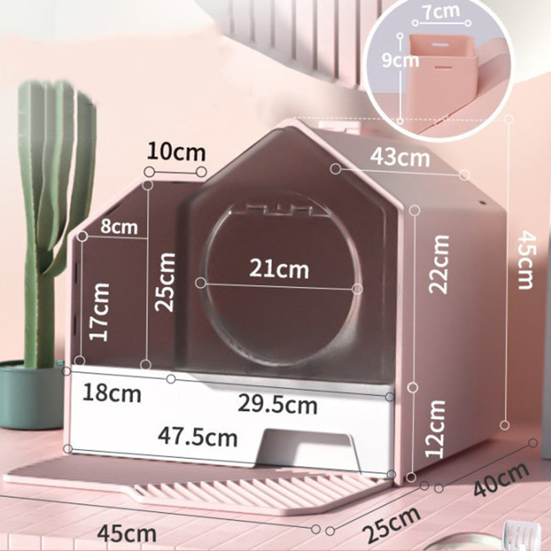 Fully Enclosed Household Anti-splash Drawer Type Odor-proof Cat Litter Box, house cat litter box