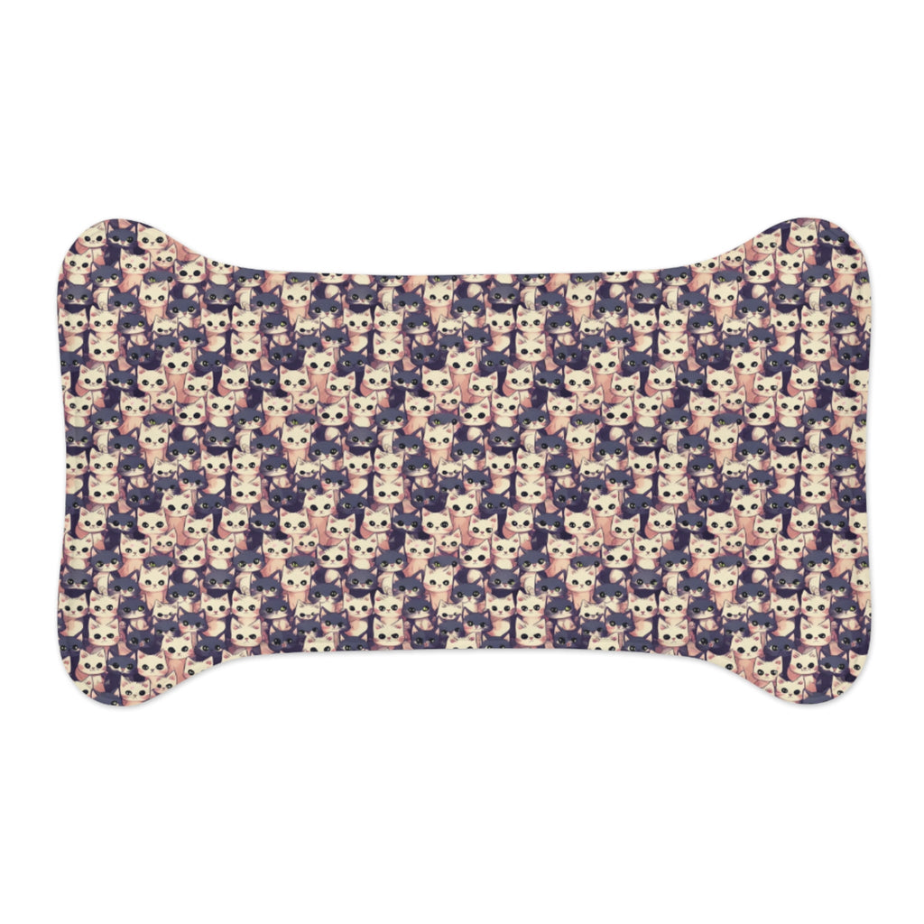 Endless Kittens in Pastel Parade - Pet Feeding Mat, pet mat, non-slip pet mat, cute pet mat