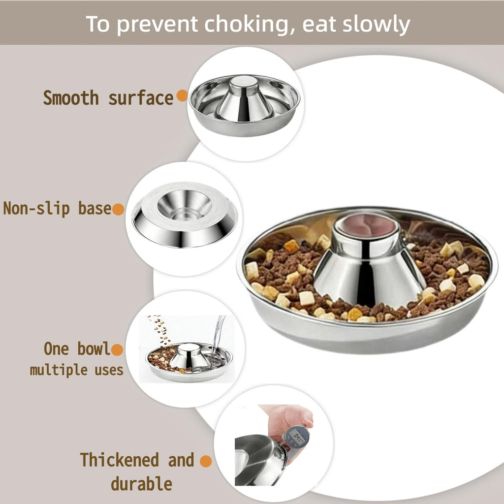 Stainless Steel Puppy Weaning Bowls,Cat Bowls For Food Water,Multiple Puppies Feeder Whelping Dishes,Litter Feeding Station Pans For Small Dogs Cats Eating At Same Time-Small Medium Large Size