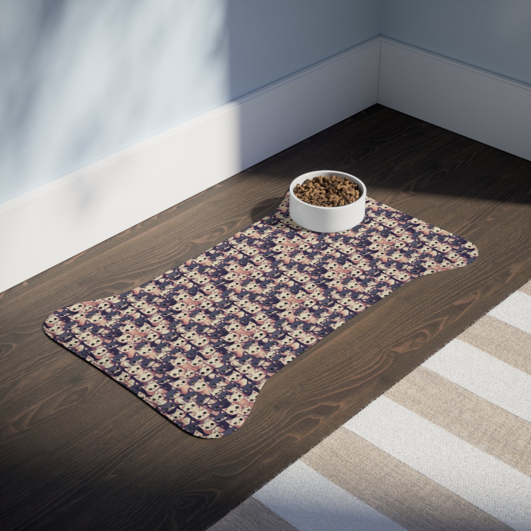 Endless Kittens in Pastel Parade - Pet Feeding Mat, pet mat, non-slip pet mat, cute pet mat