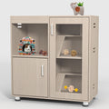 4 Tier Hamster Cage With Acrylic Windows And Storage Cabinet