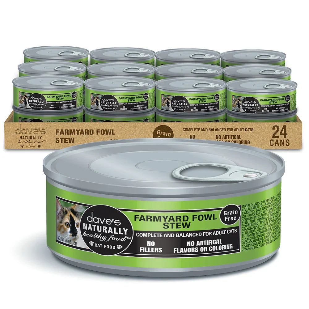 Dave's Grain Free Naturally Healthy Fowl Cat Food (5.5oz)