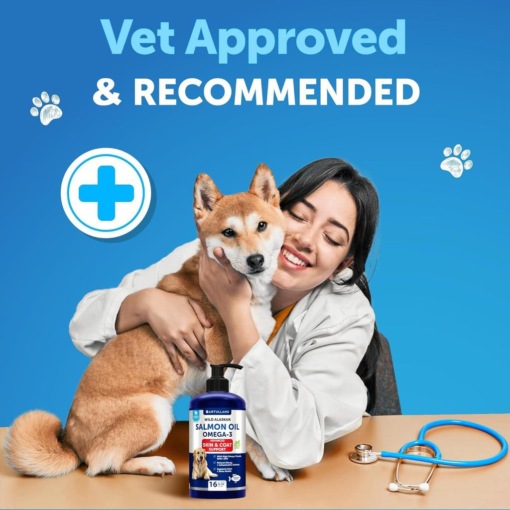Salmon Oil for Dogs 16 fl oz Omega-3 Wild Alaskan
