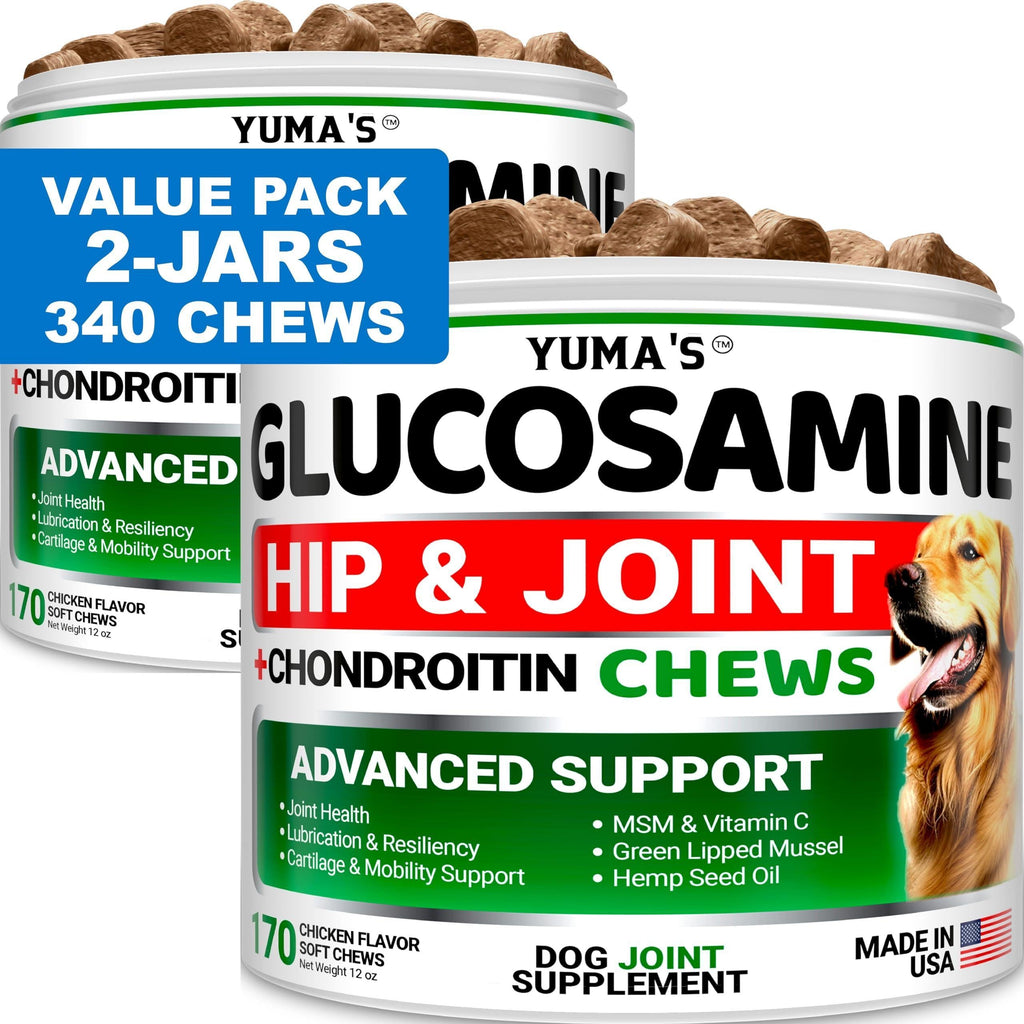 Glucosamine for Dogs 2-Pack Chondroitin Joint Pain Relief