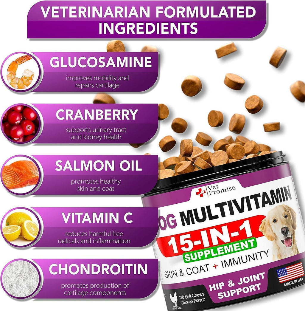 Dog Multivitamin Chews with Glucosamine 240 Count 2-Pack