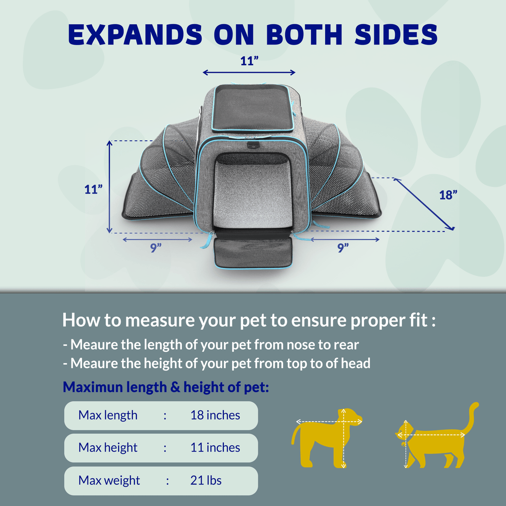 Rolling Rover Airline Compliant Expandable Wheeled Pet Carrier