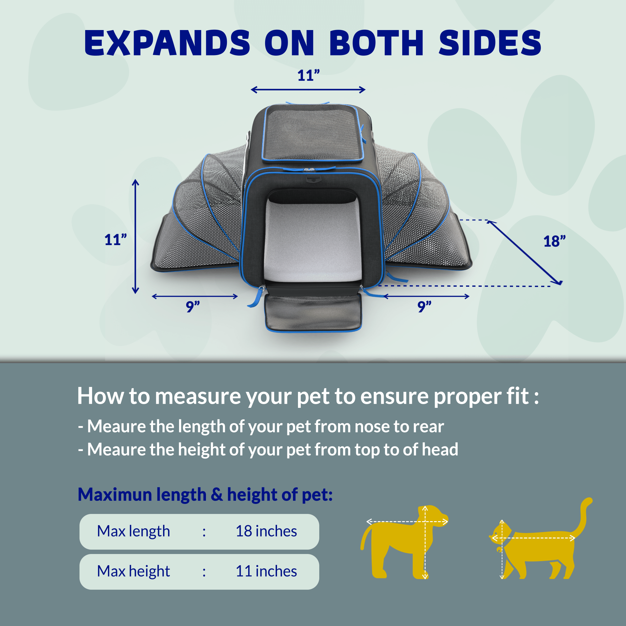 Rolling Rover Airline Compliant Expandable Wheeled Pet Carrier