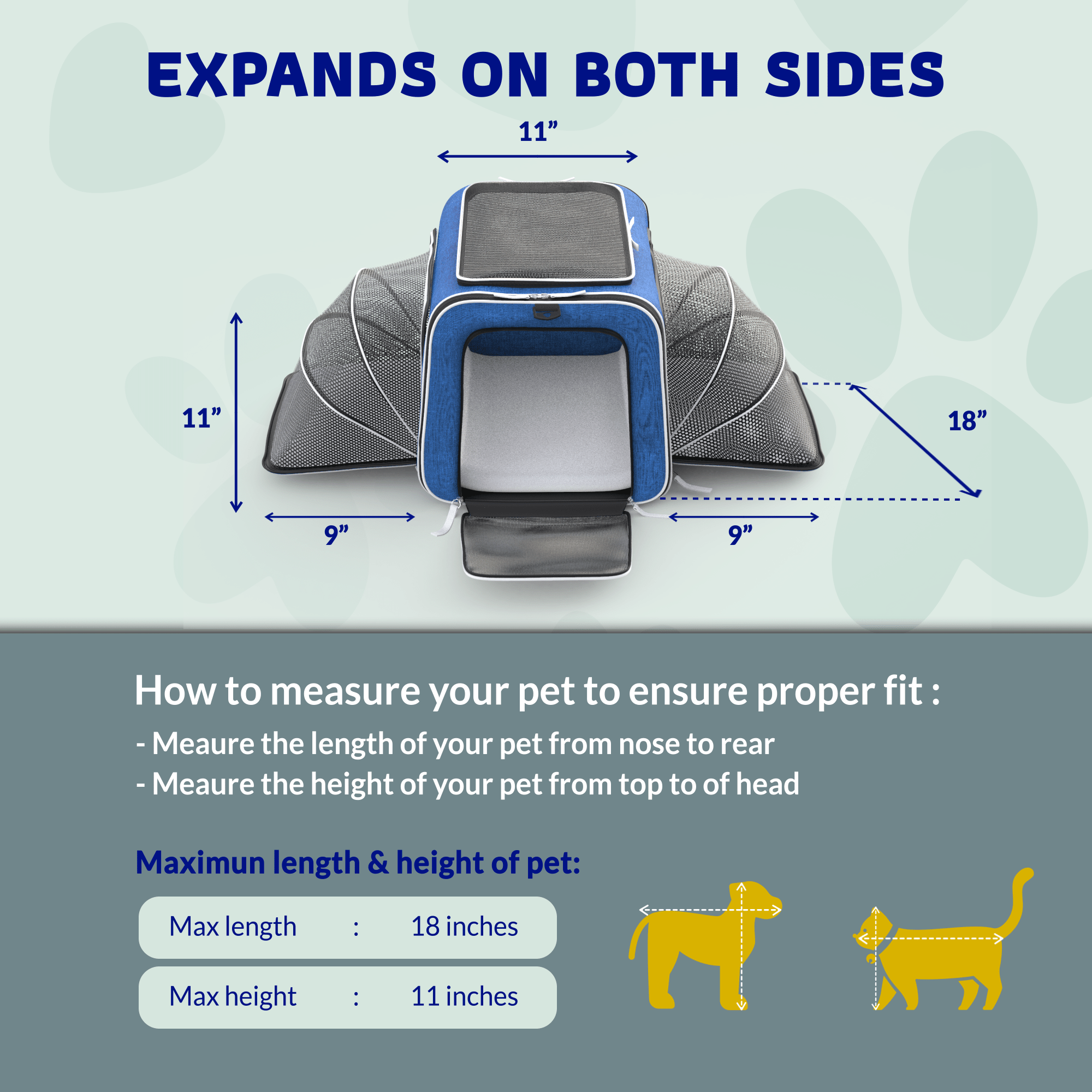Rolling Rover Airline Compliant Expandable Wheeled Pet Carrier