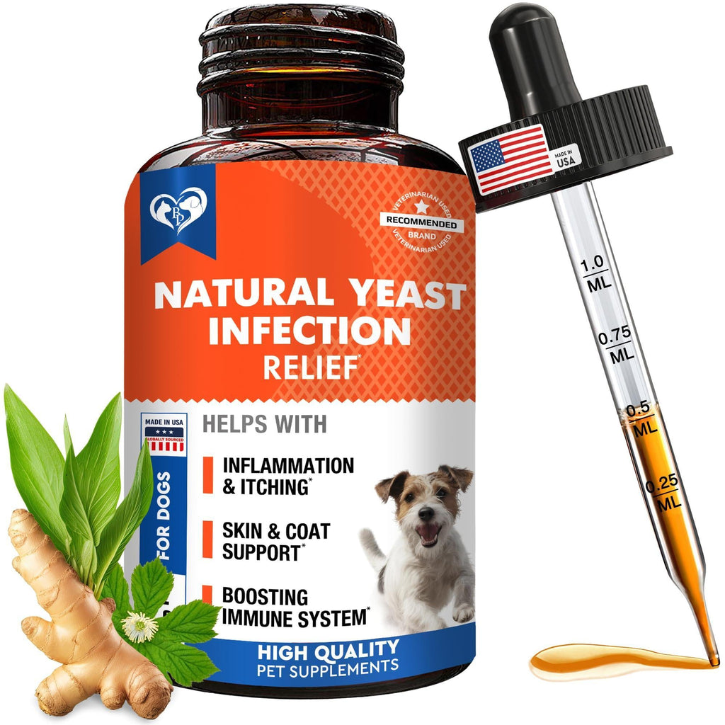 Dog Yeast & Anti-Itch Supplement Drops Skin Ears & Allergy Relief