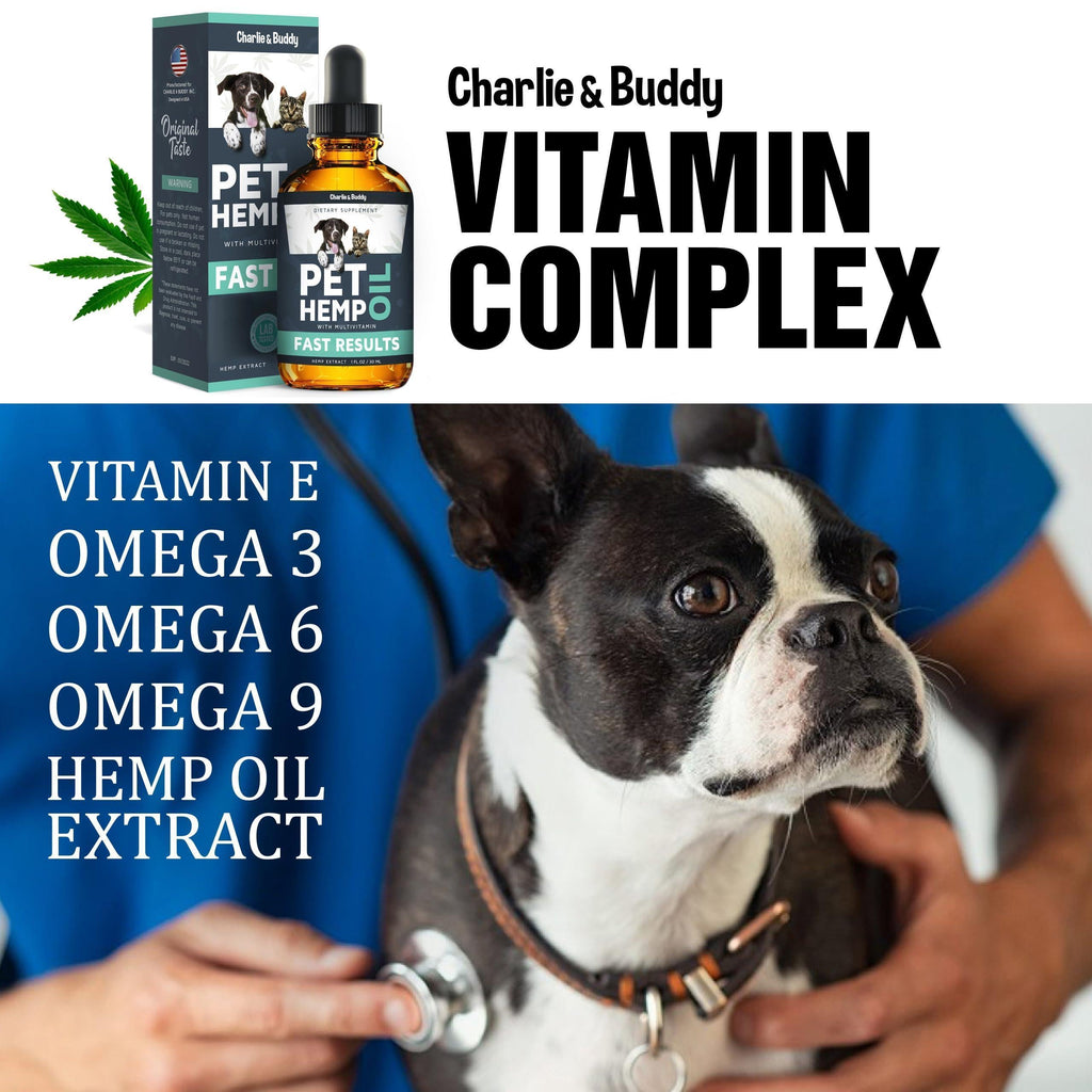 Hemp Oil for Dogs & Cats Anxiety Pain Stress & Sleep Support