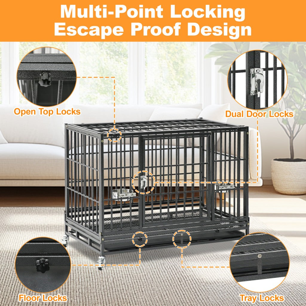37" Stackable Heavy Duty Dog Crate 371D07