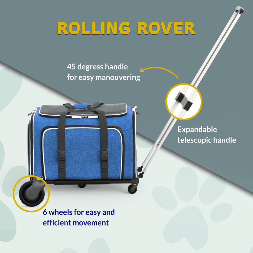 Rolling Rover Airline Compliant Expandable Wheeled Pet Carrier