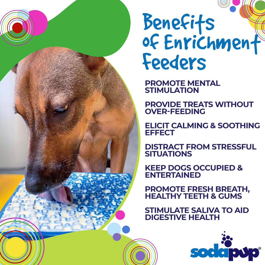 Jigsaw Puzzle eMat - Enrichment Lick Mat for Dogs and Cats | eMat Enrichment Toy for Anxiety Relief | USA Made,  silicone lick mat