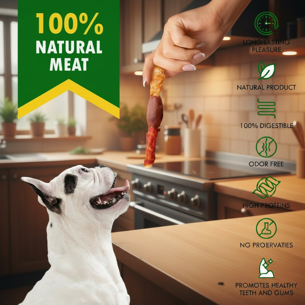 Rawhide Treats for Dogs Duck & Chicken Chews (Dental Support)