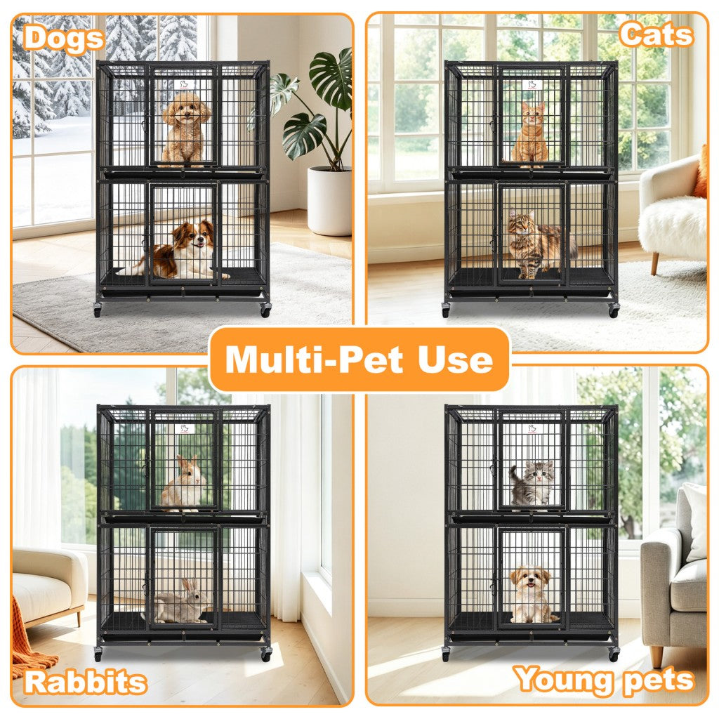 31" Two-Tier Dog Crate 46A