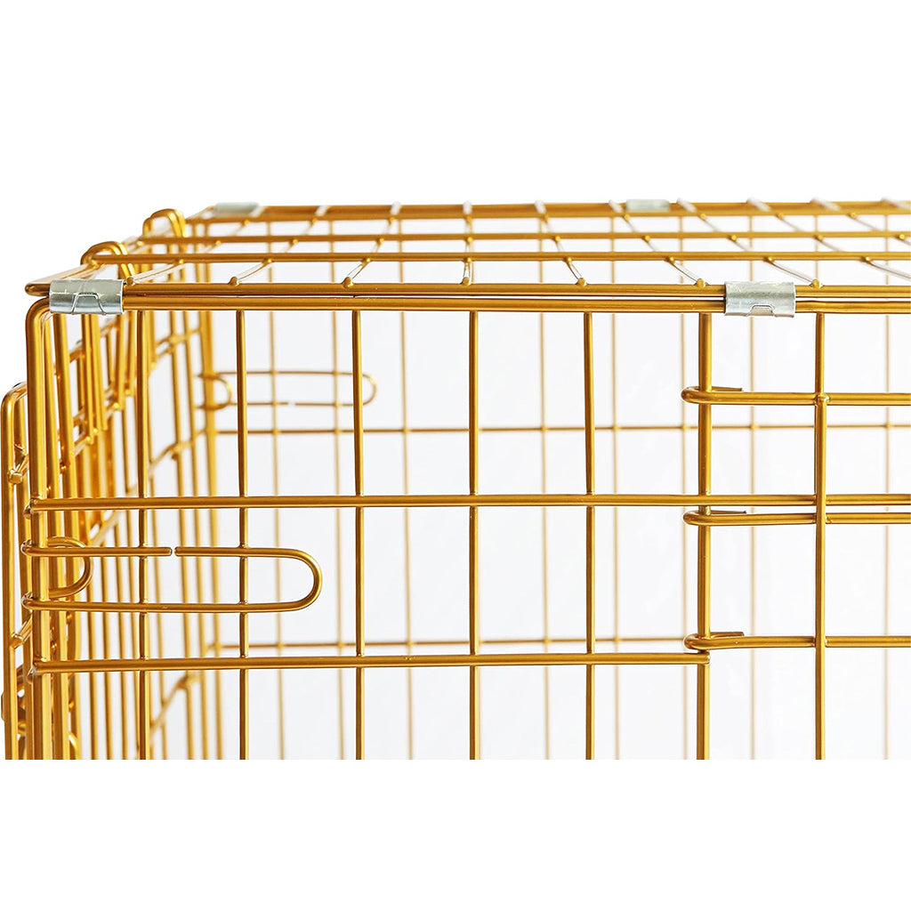 24-42" Collapsible Copper Gold Dog Crate GLD24/30/36/42