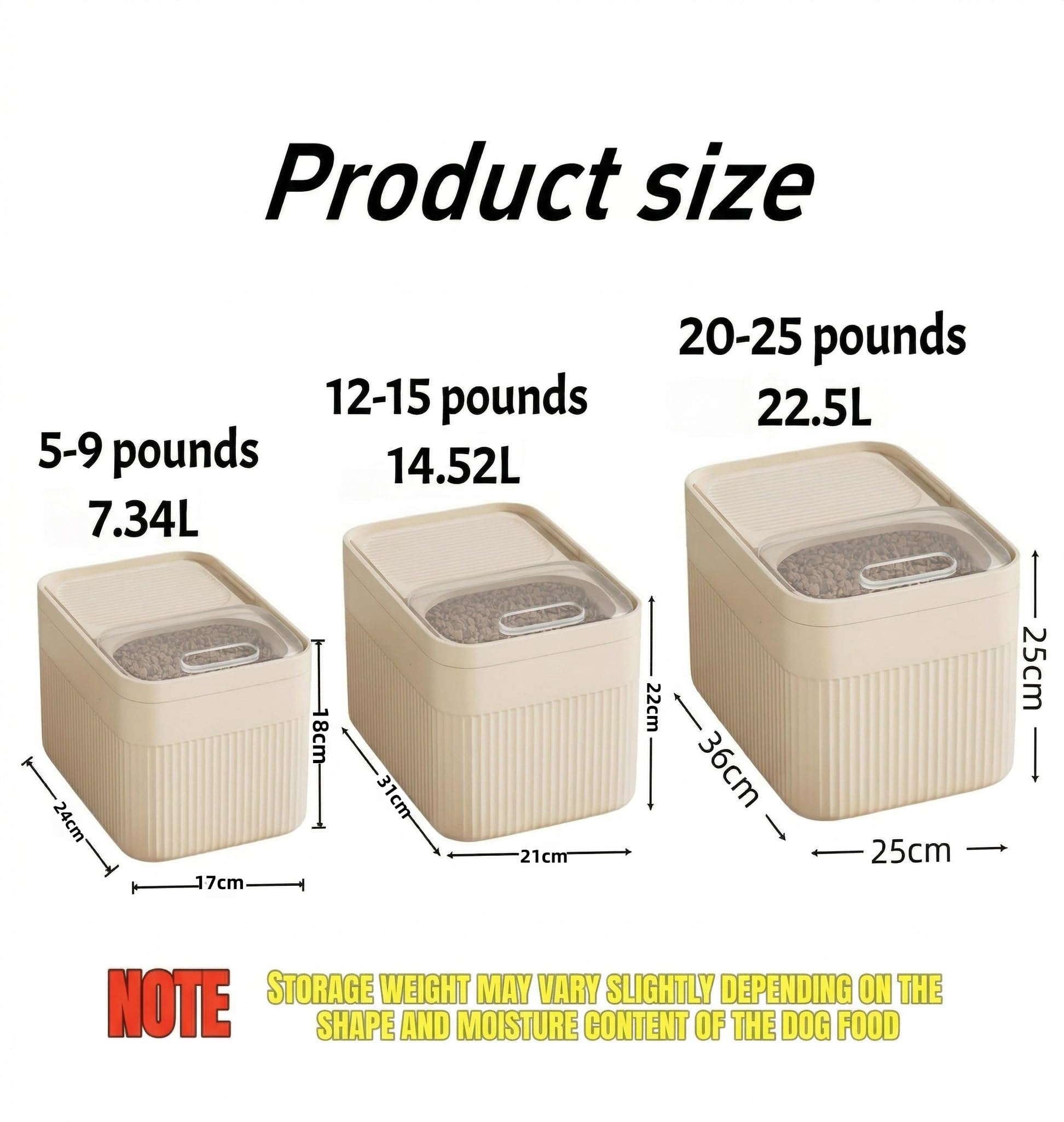 High-Capacity Pet Food Container Airtight With Cup, Dog Food Storage Container,Durable Design For Dog,Cat, Bird Food Storage, Keep Dry Food