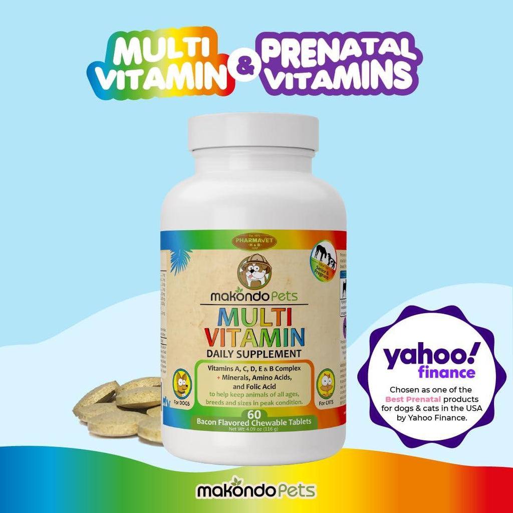 Prenatal Vitamins for Dogs & Cats 60 Pills Folic Acid & Minerals