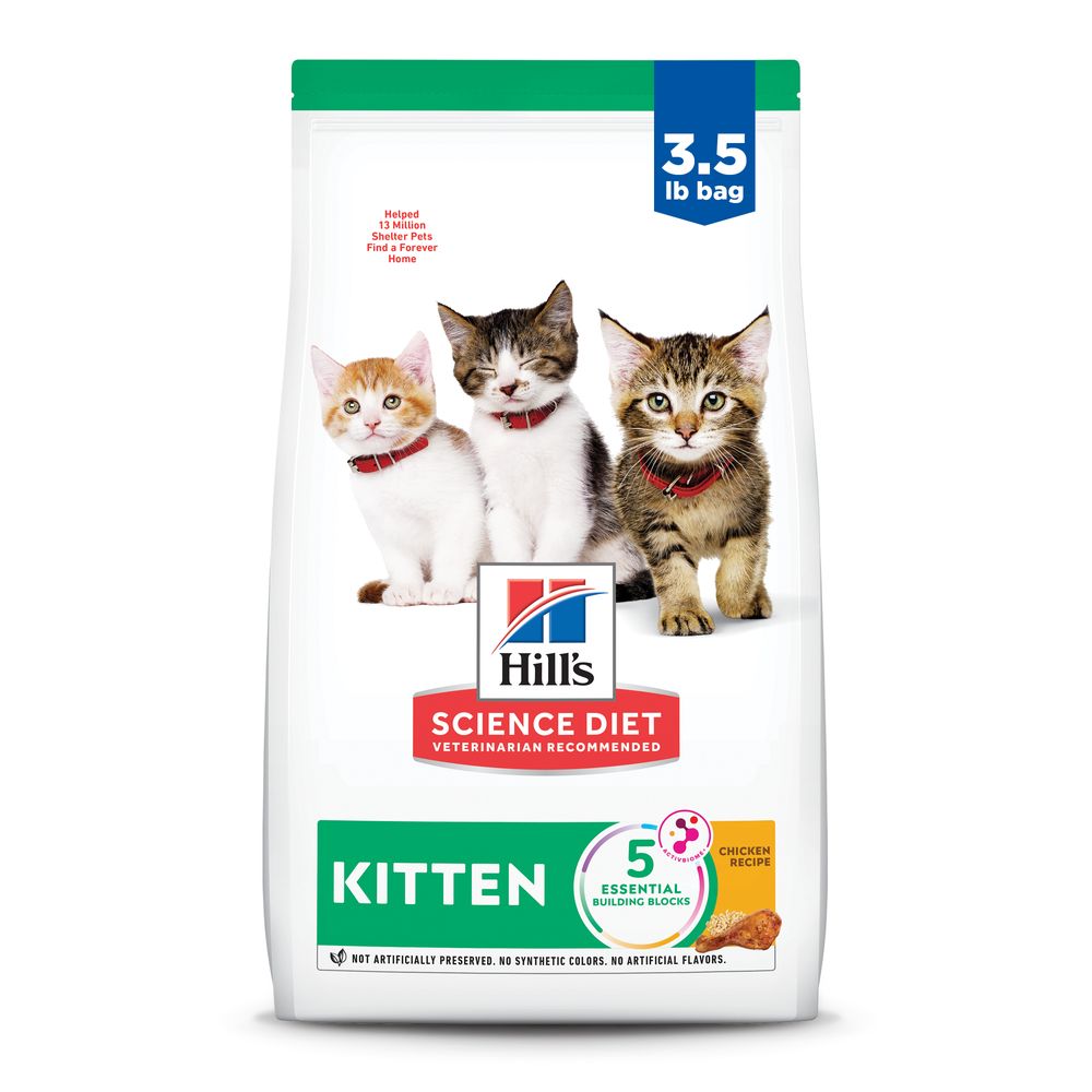 3.5lb Hill's Science Diet Kitten Chicken Recipe Dry Cat Food
