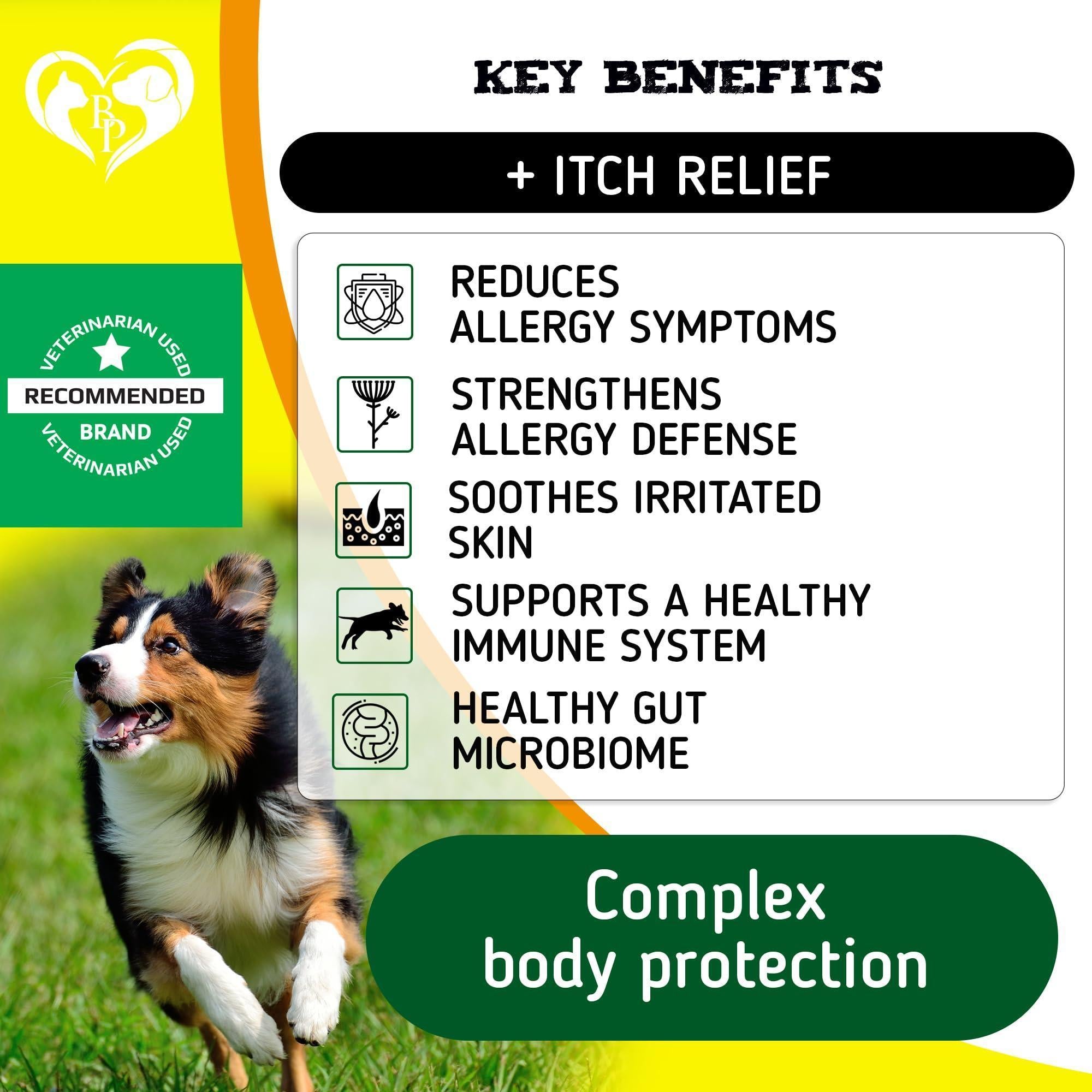 Dog Allergy Relief Chews Anti-Itch Hot Spots Omega-3