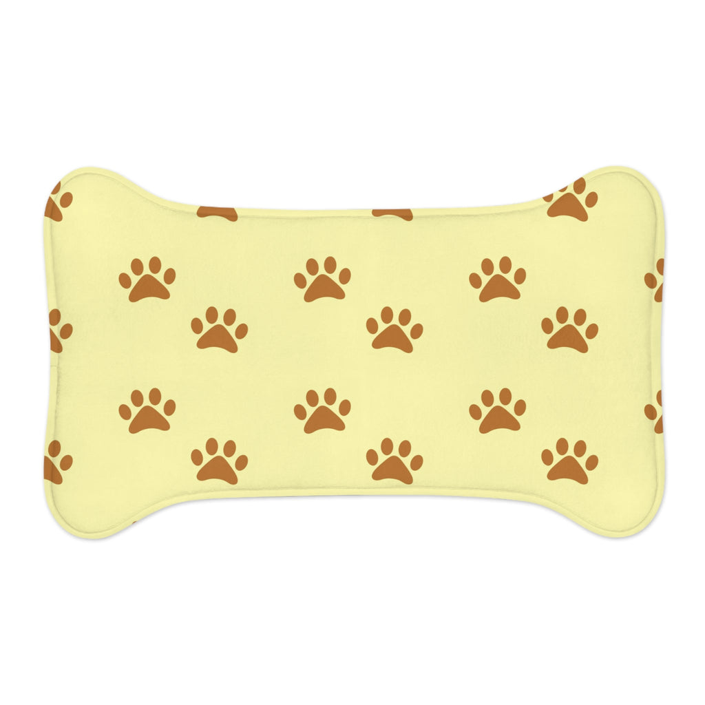 Golden Pawprints on Buttercream Sky - Pet Feeding Mat, pet mat, non-slip mat, cute pet mat