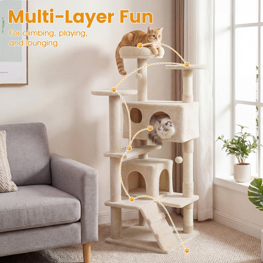 52 Inch Tall Cat Tree Tower for Indoor Cats