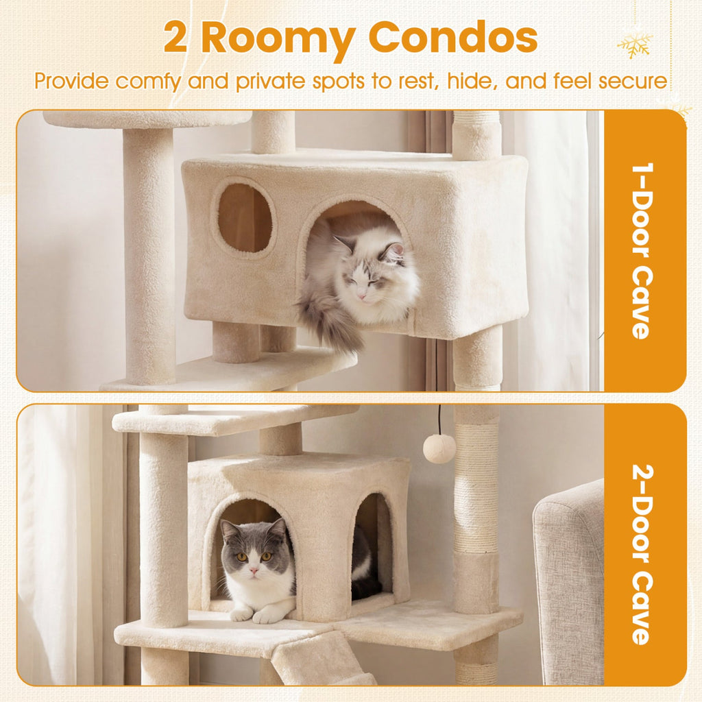 52 Inch Tall Cat Tree Tower for Indoor Cats