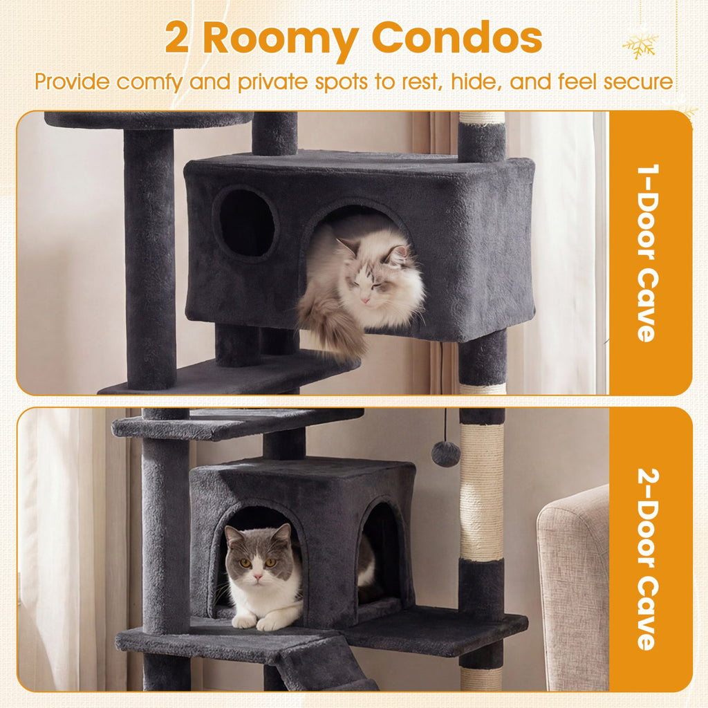 52 Inch Tall Cat Tree Tower for Indoor Cats