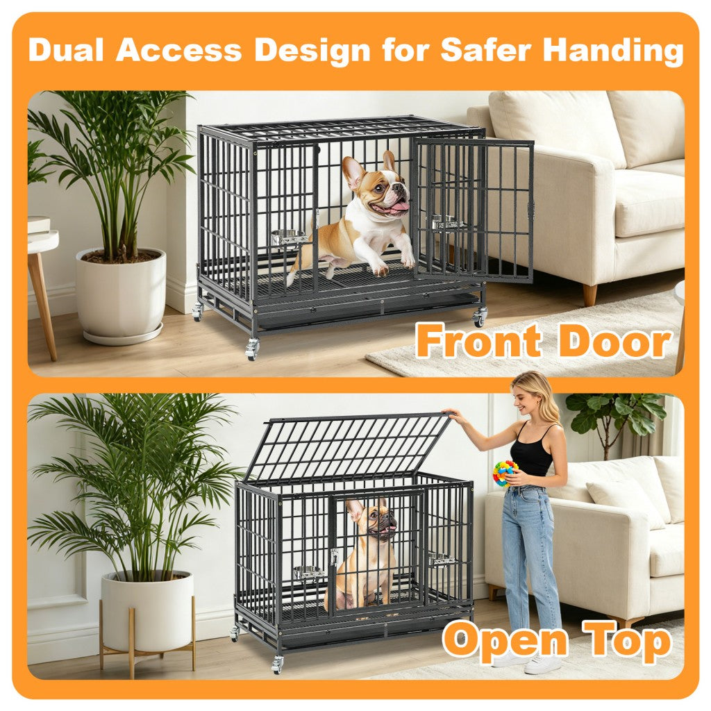 37" Stackable Heavy Duty Dog Crate 371D07