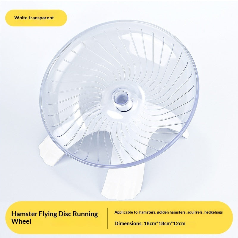 Hamster Running Wheel Flying Saucer Silent No-stick Feet Exercise Treadmill