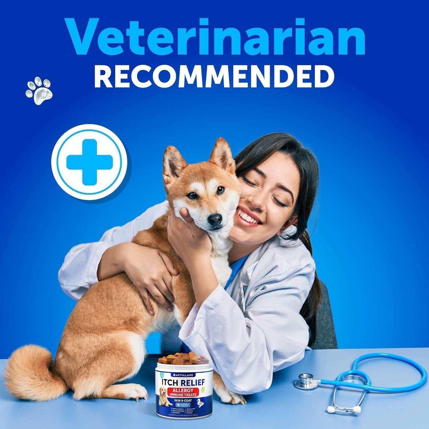 Dog Allergy Relief Chews Itchy Skin Relief Omega-3 Fish Oil