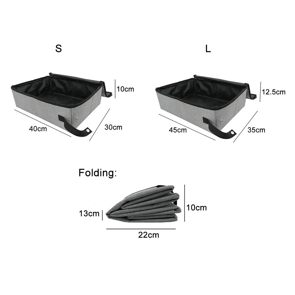 Cat litter Basin, portable collapsing litter box, car litter box