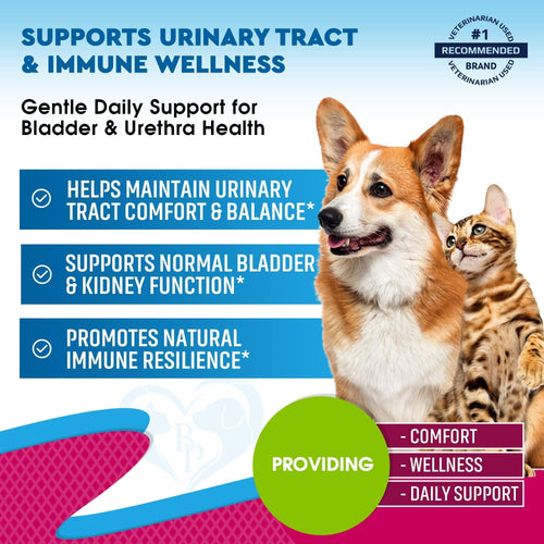 Cat & Dog UTI Treatment Drops 60 ml 2-Pack Cranberry & D-Mannose Bladder Support