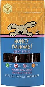 Honey I'm Home Buffalo Jerky Strips Dog Treats (3.5oz)