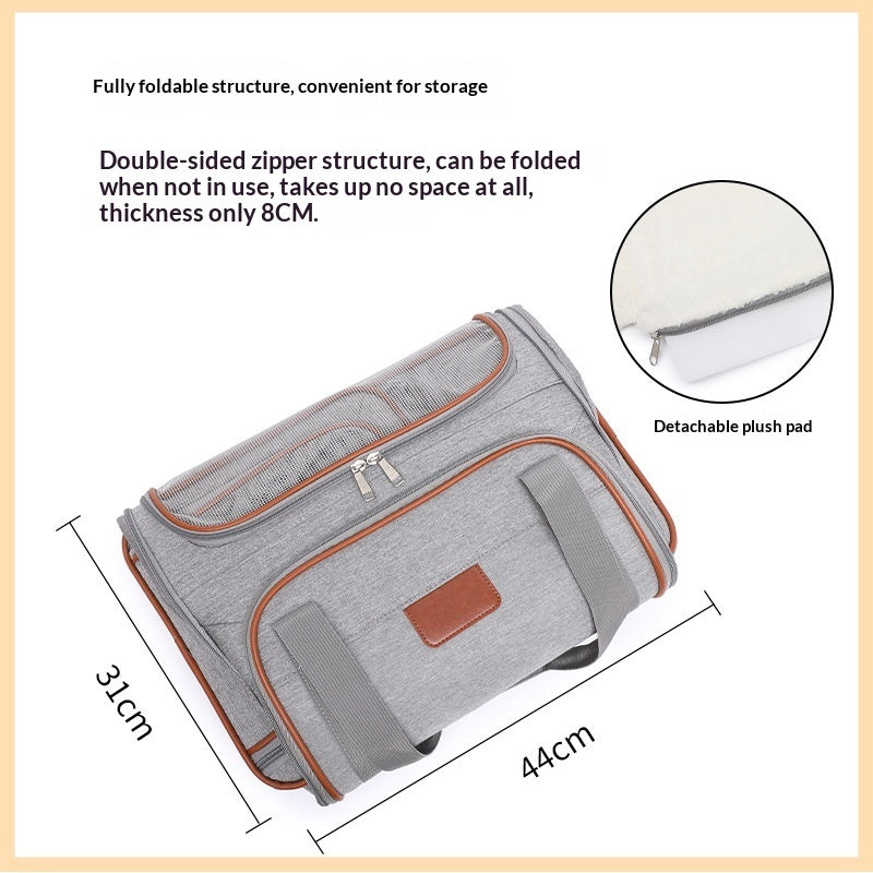 HB PET Portable Dog Travel Bag Airline-Approved Pet Trolley Case