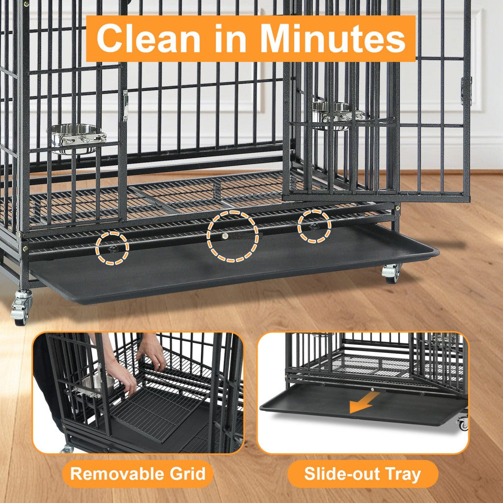 37" Stackable Heavy Duty Dog Crate 371D07
