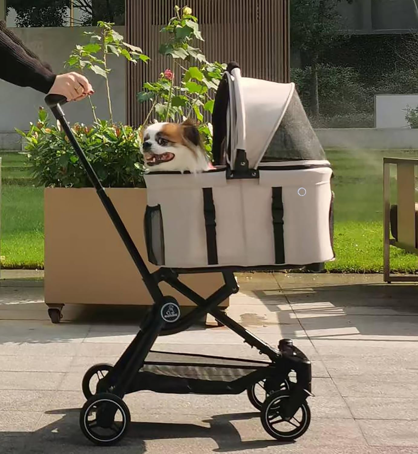 3 in 1 Pet Stroller Dog Cat Travel System Detachable Carrier Foldable 30lb