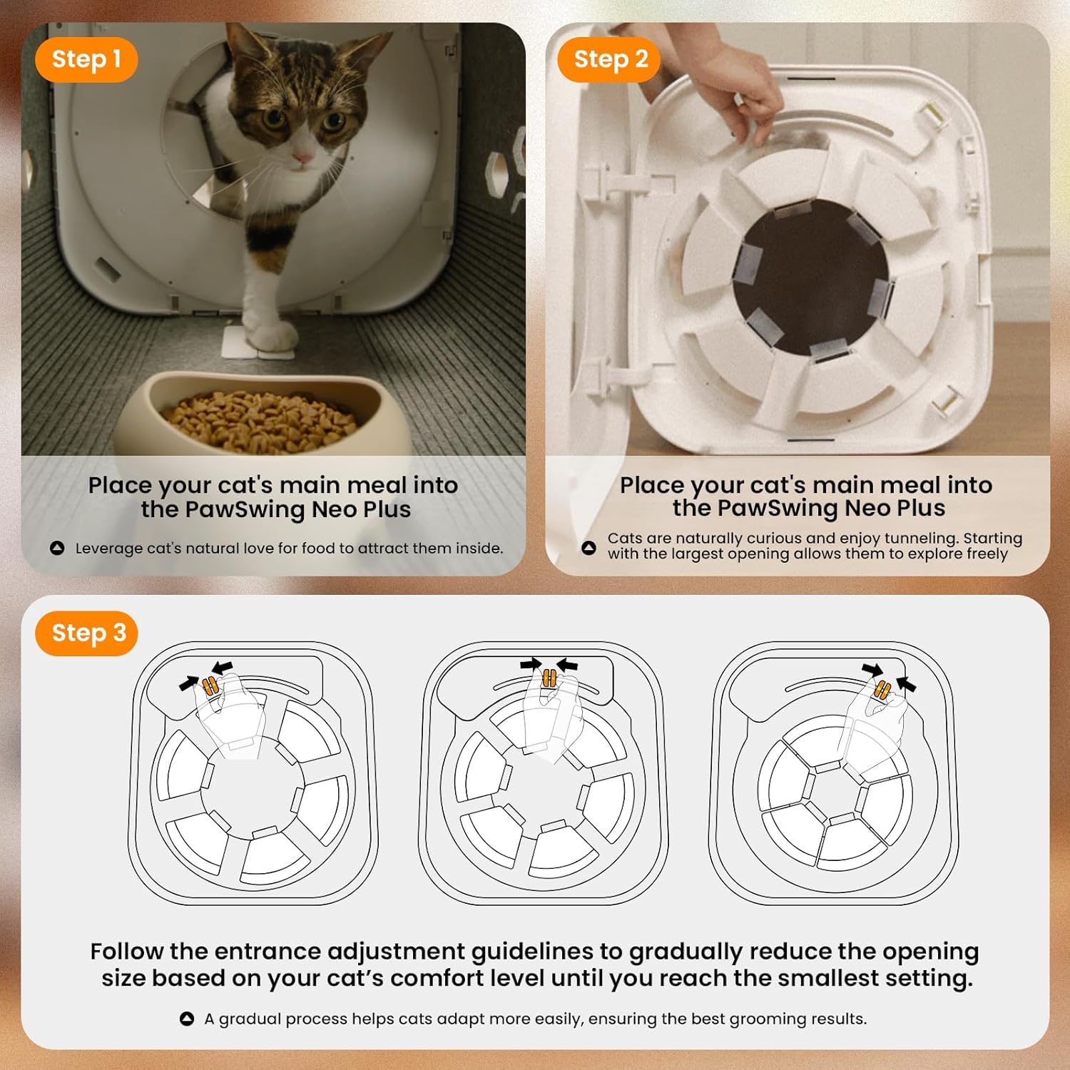 Cat Self Groomer Plus 360 Brush Fur Collector for Large Cats