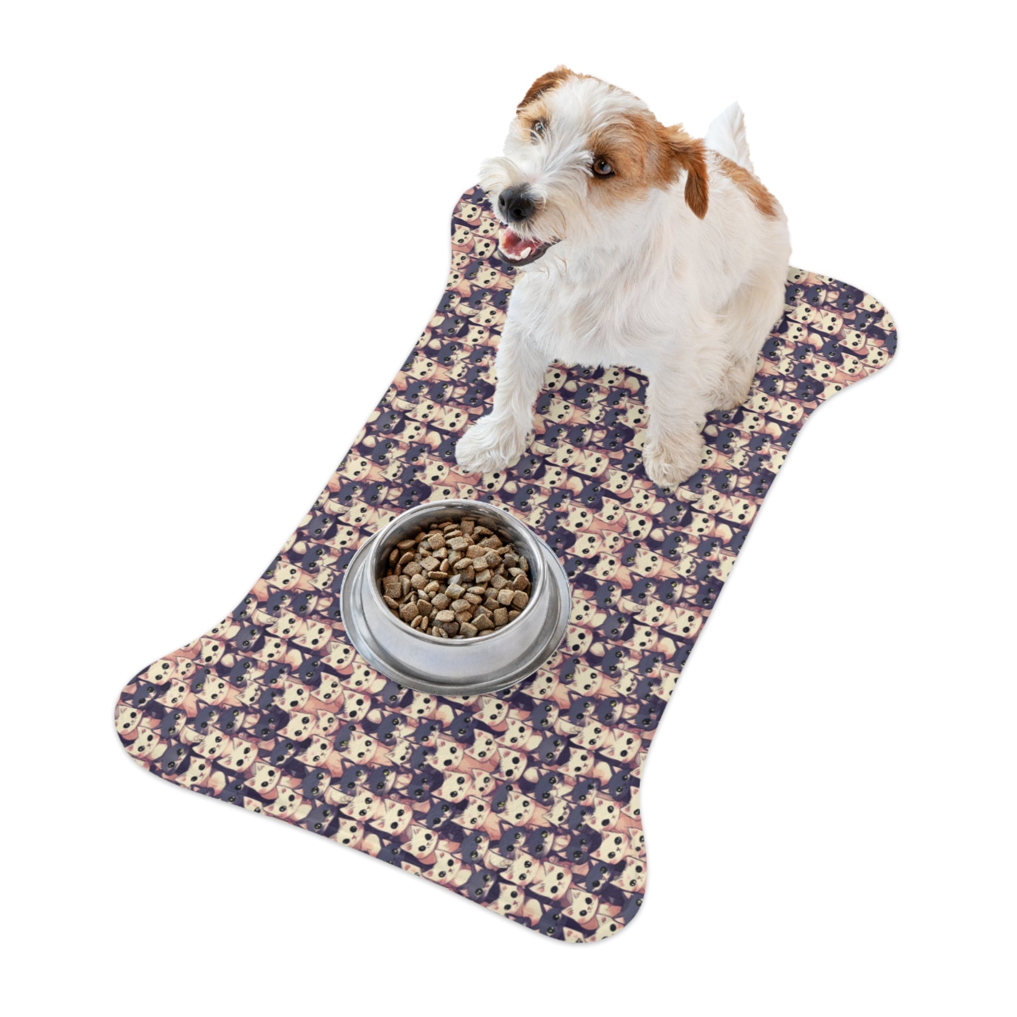 Endless Kittens in Pastel Parade - Pet Feeding Mat, pet mat, non-slip pet mat, cute pet mat