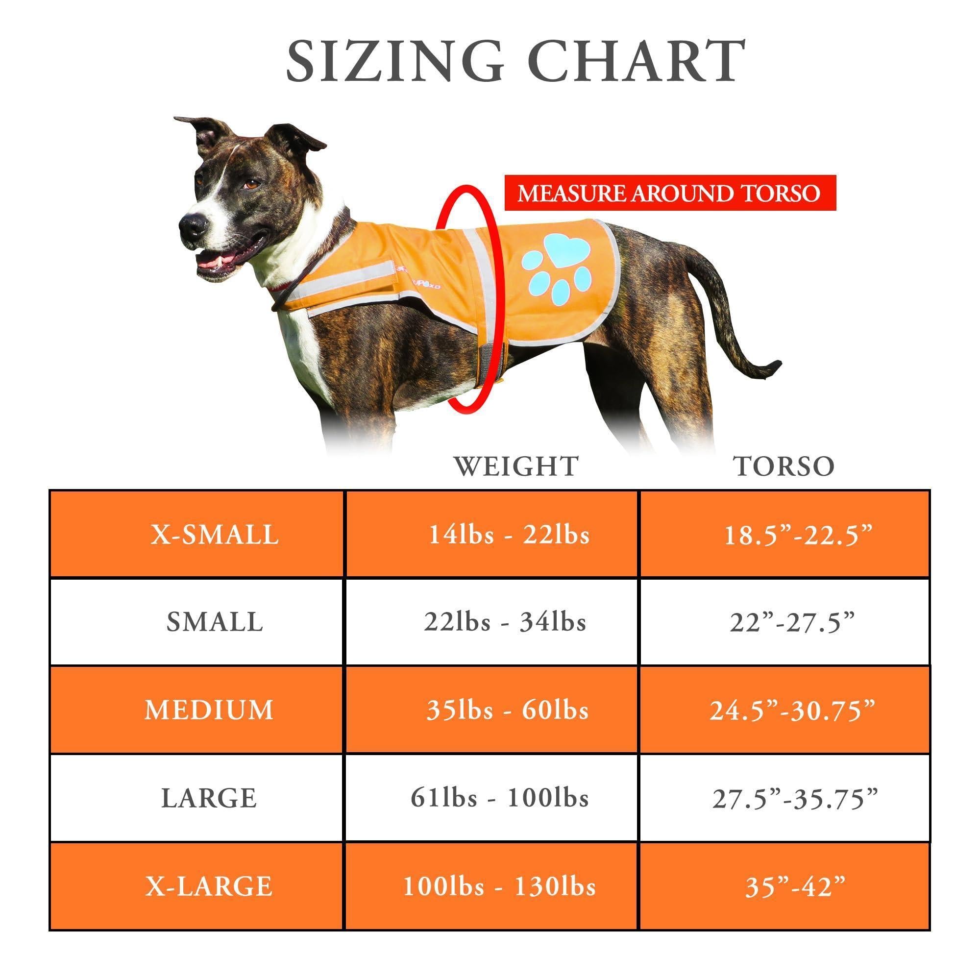 Reflective Dog Vest Hi-Vis S Size 27.5 in Chest x 19 in Neck Orange