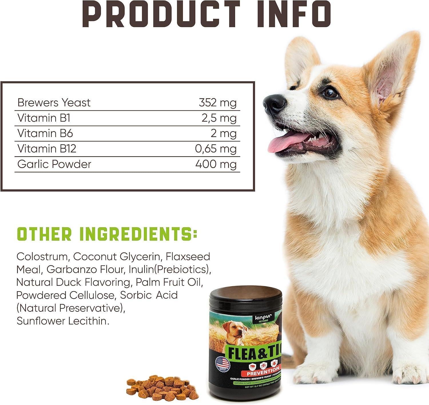 Flea & Tick Chews for Dogs 180 Count Duck Flavor All Breeds & Ages