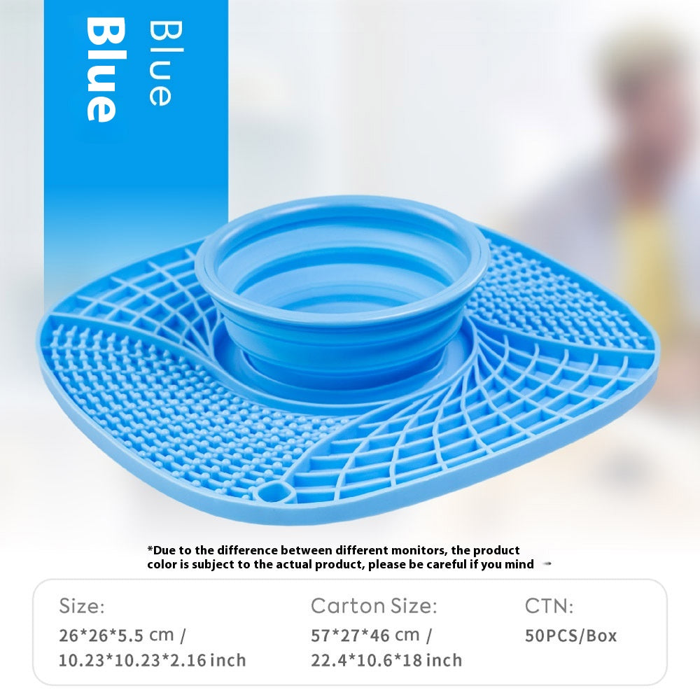 Folding Dog Pet Silicone Snack Placemat