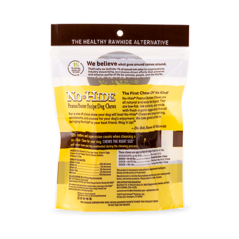 Earth Animal No Hide Peanut Butter Medium Dog Treats (2pk) (4.2oz)